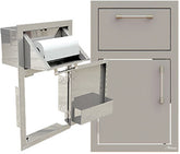 Alfresco 17" Door and Towel Holder Combo showcasing stylish outdoor kitchen storage solutions by Alfresco.